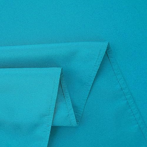 Miniatura 4 de FOLINS&HOME Mantel redondo verde azulado  Mantel circular de poliéster resistente al agua de 48 pulgadas, resistente a las arrugas, a prueba de