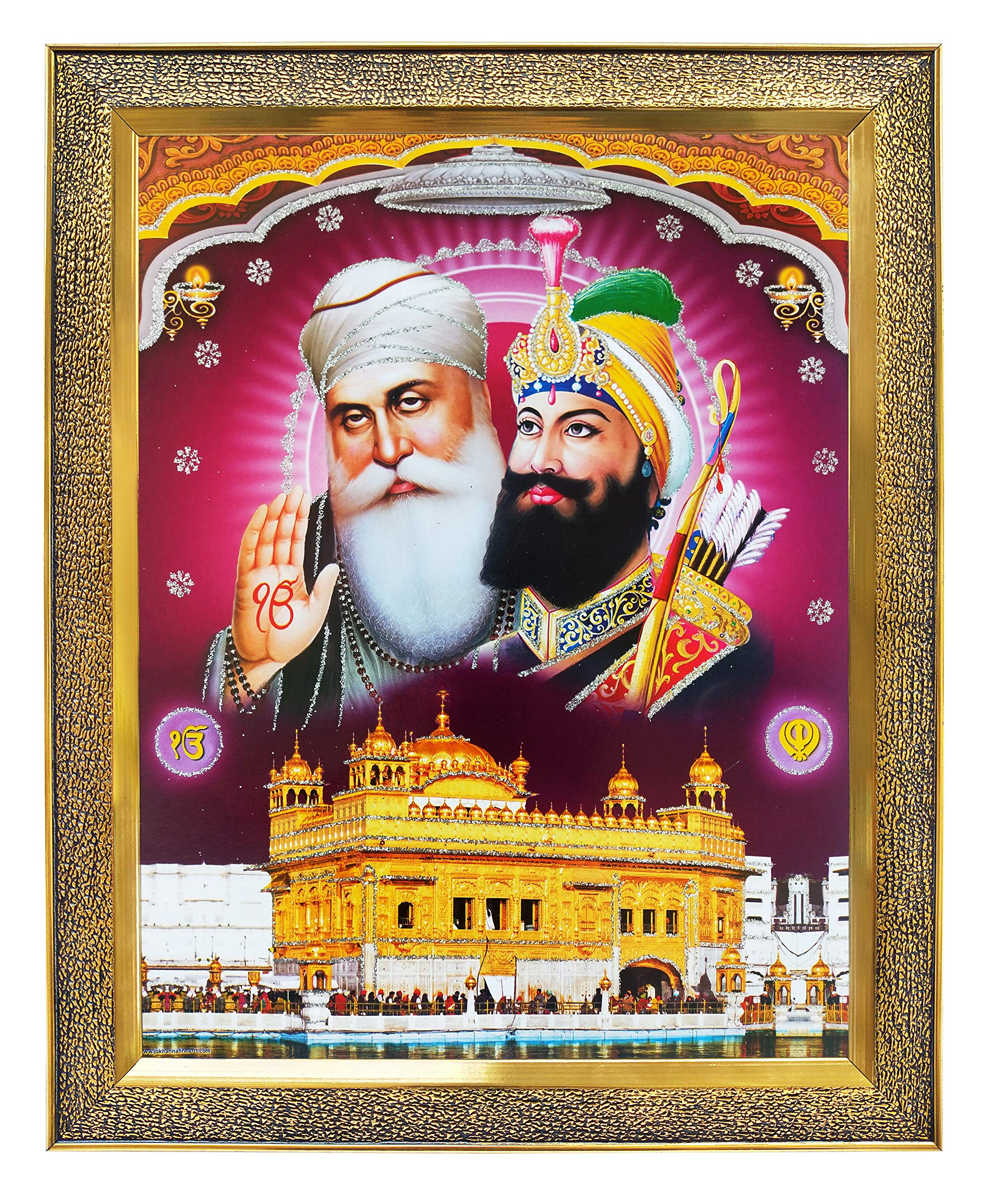 Buy KHANNA Guru Nanak dev ji and Guru Govind Singh ji with Golden
