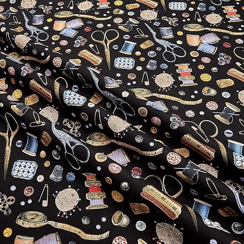 Miniatura 3 de Stitch In Time Notions Negro, Tela por yarda