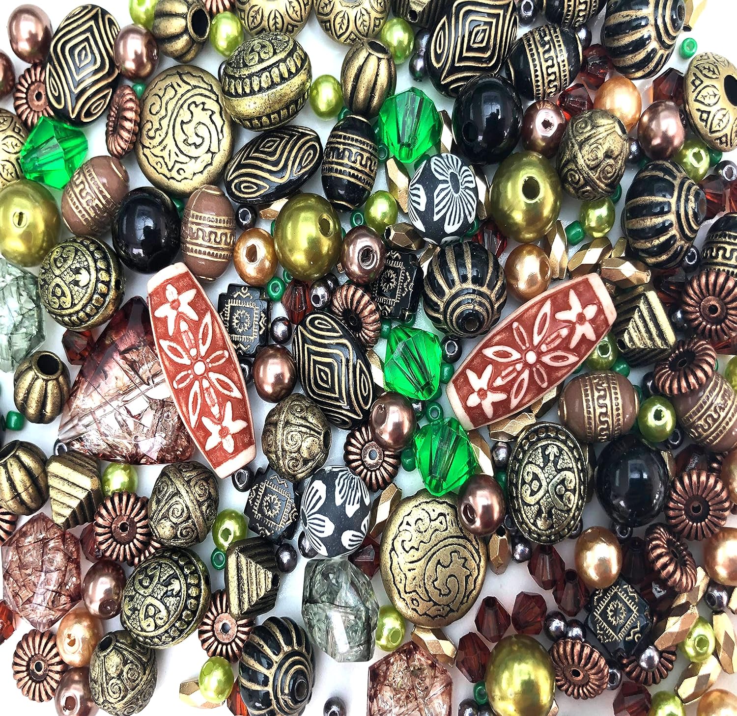 Large 80g Packs of Acrylic Jewellery Making Beads (Brown)
