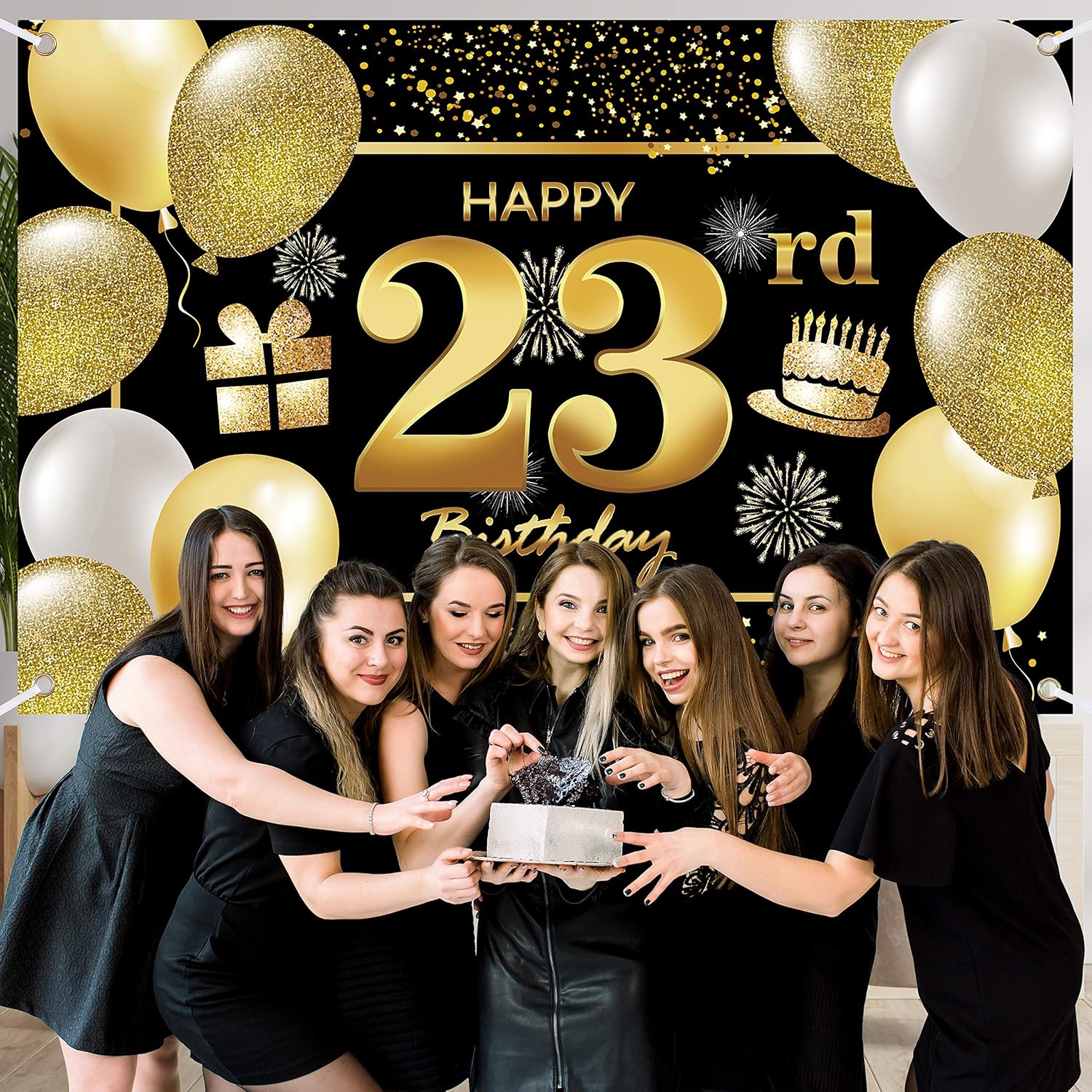 23rd Happy Birthday Banner IMISI Birthday Decorations Backdrop for Party - Image 4