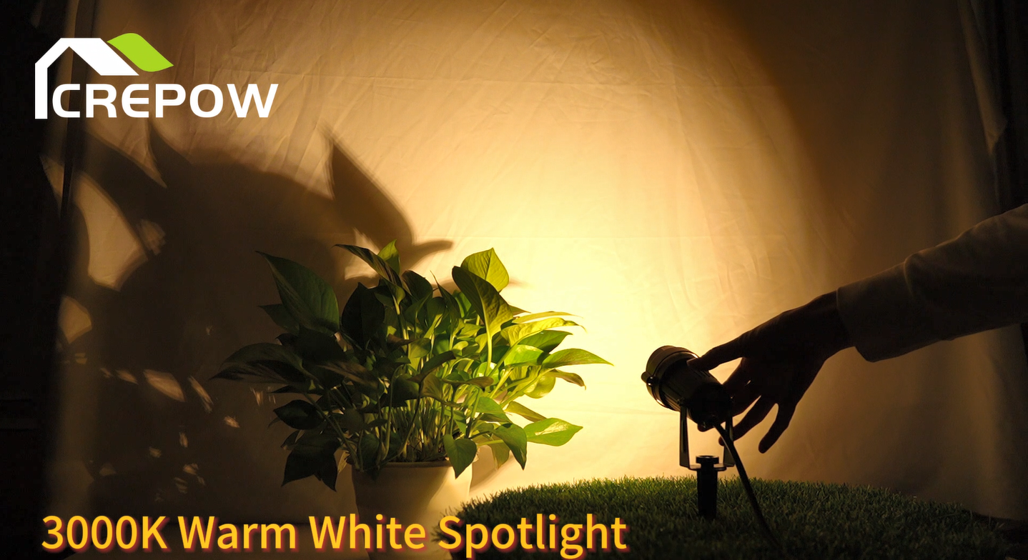 CREPOW Dusk to Dawn Outdoor LED Spotlight,Outdoor Landscape