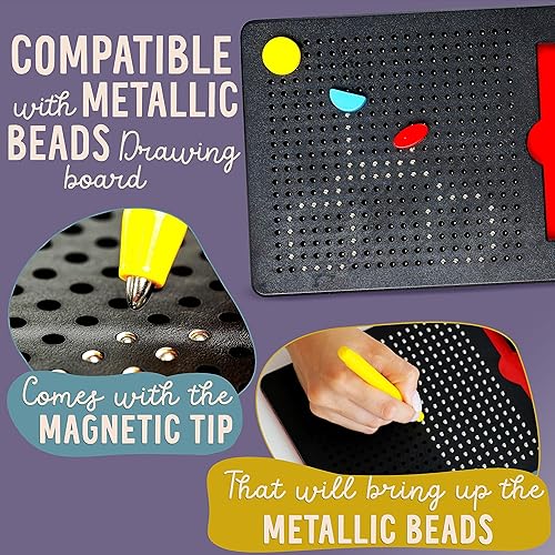 Miniatura 4 de Paquete de 3 bolígrafos de repuesto para tablero de dibujo magnético, lápiz capacitivo de repuesto compatible con Magnapad A a Z y números 0 a 9,