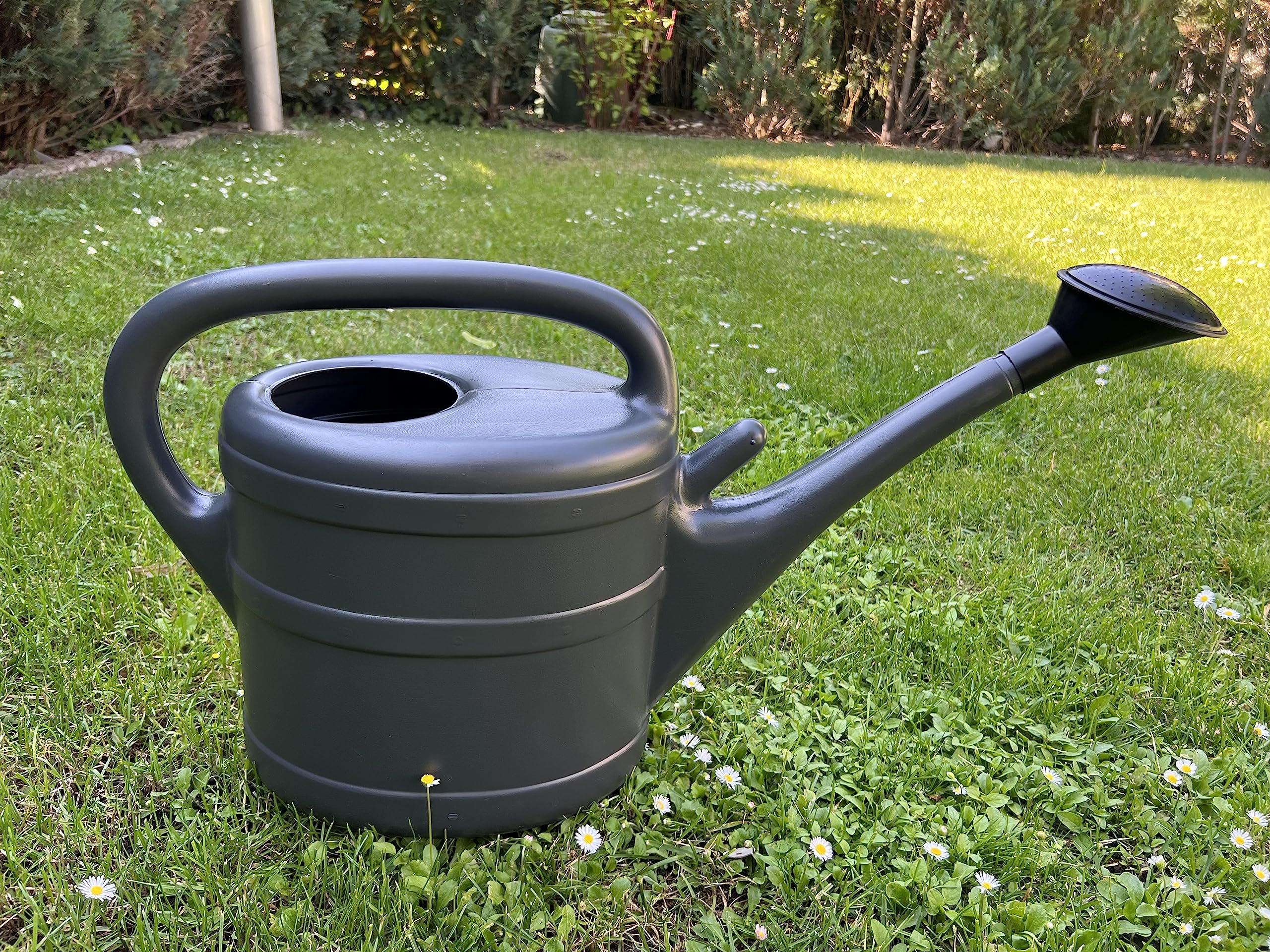 2X Gießkanne 10L ANTHRAZIT + 1x BILDMAGNET! Blumenkanne Kunststoff für groß & klein, Garten & Zimmerpflanzen Gießkannen Gieskanne Gieskannen Giesskanne 10 L Liter Watering Can Gieskannen10Liter