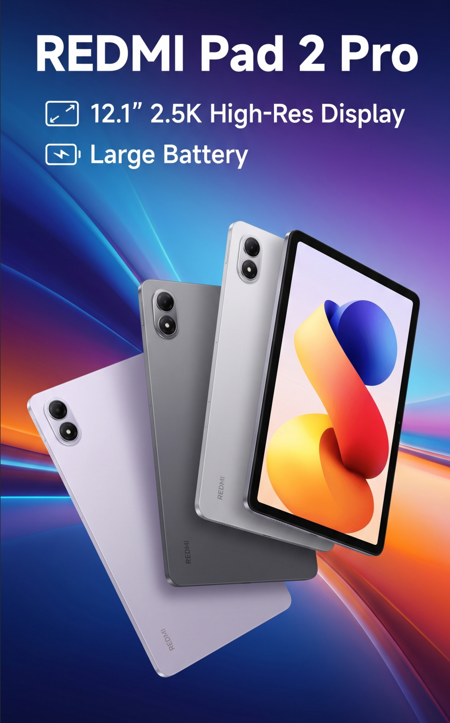 XIAOMI REDMI Pad 2 Pro 8+256GB Silver 12.1