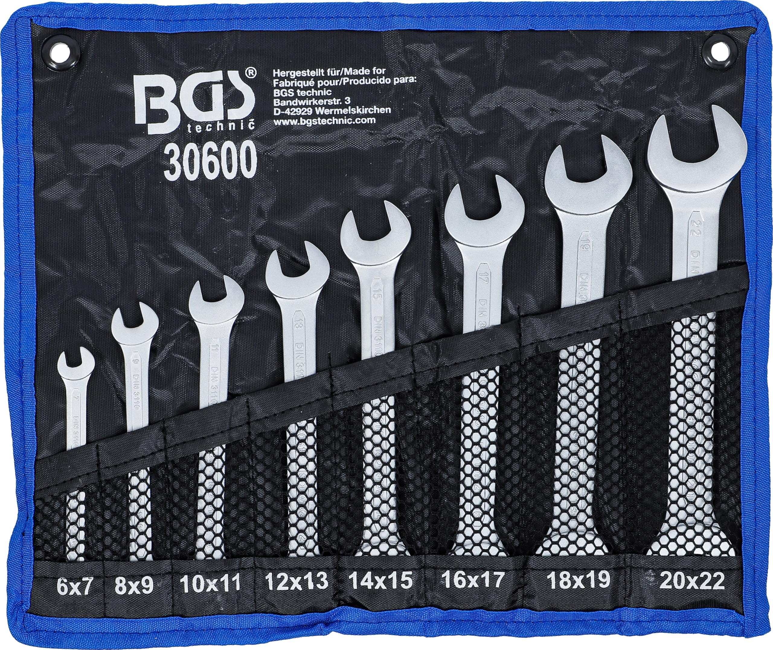BGS 30600 | Jeu de clés plates | 6-22 mm | 8 pièces