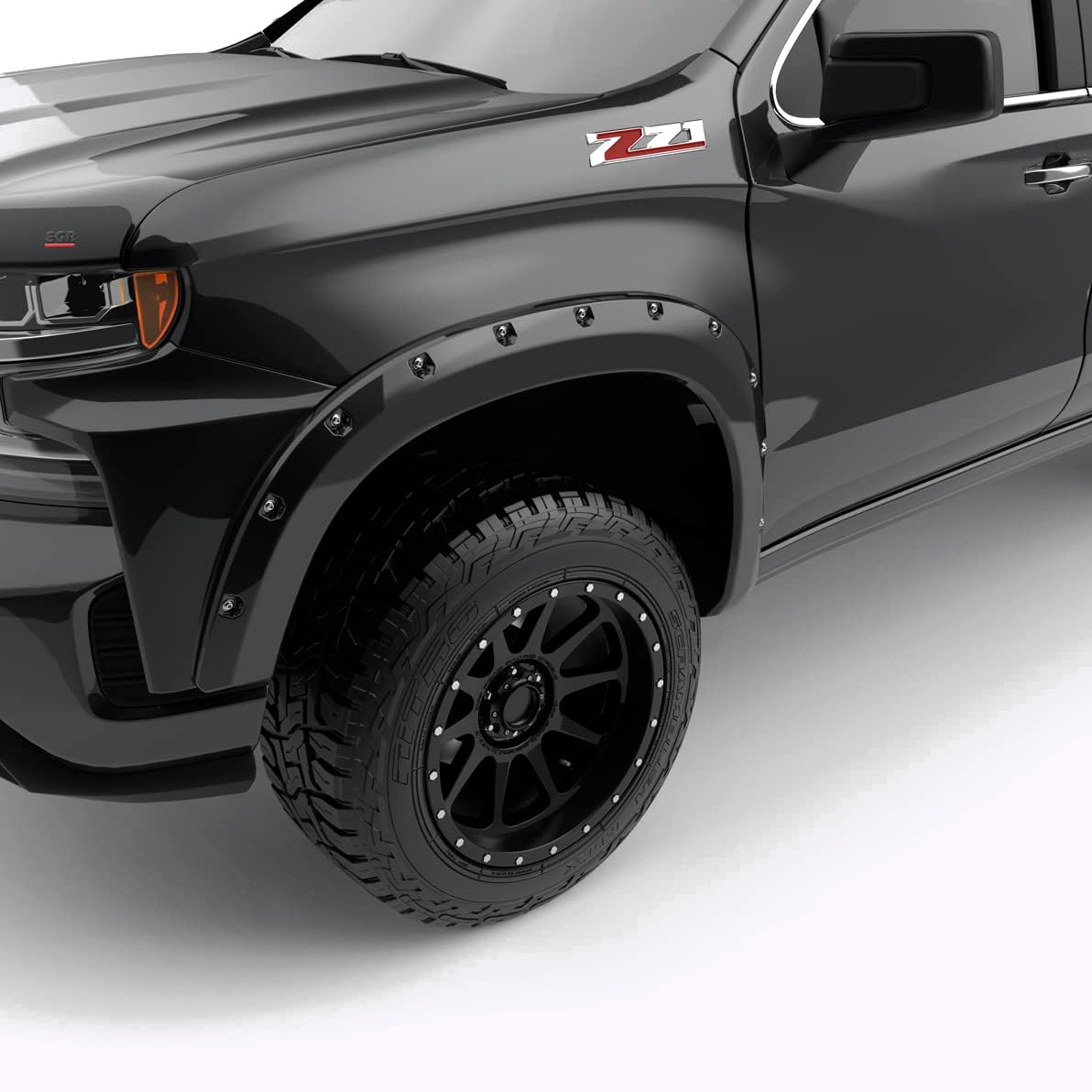 EGR 791654-GBA Fender Flare Set Featuring Bolt-on Style, Painted to Code Black, Compatible for Select Chevrolet Silverado Models