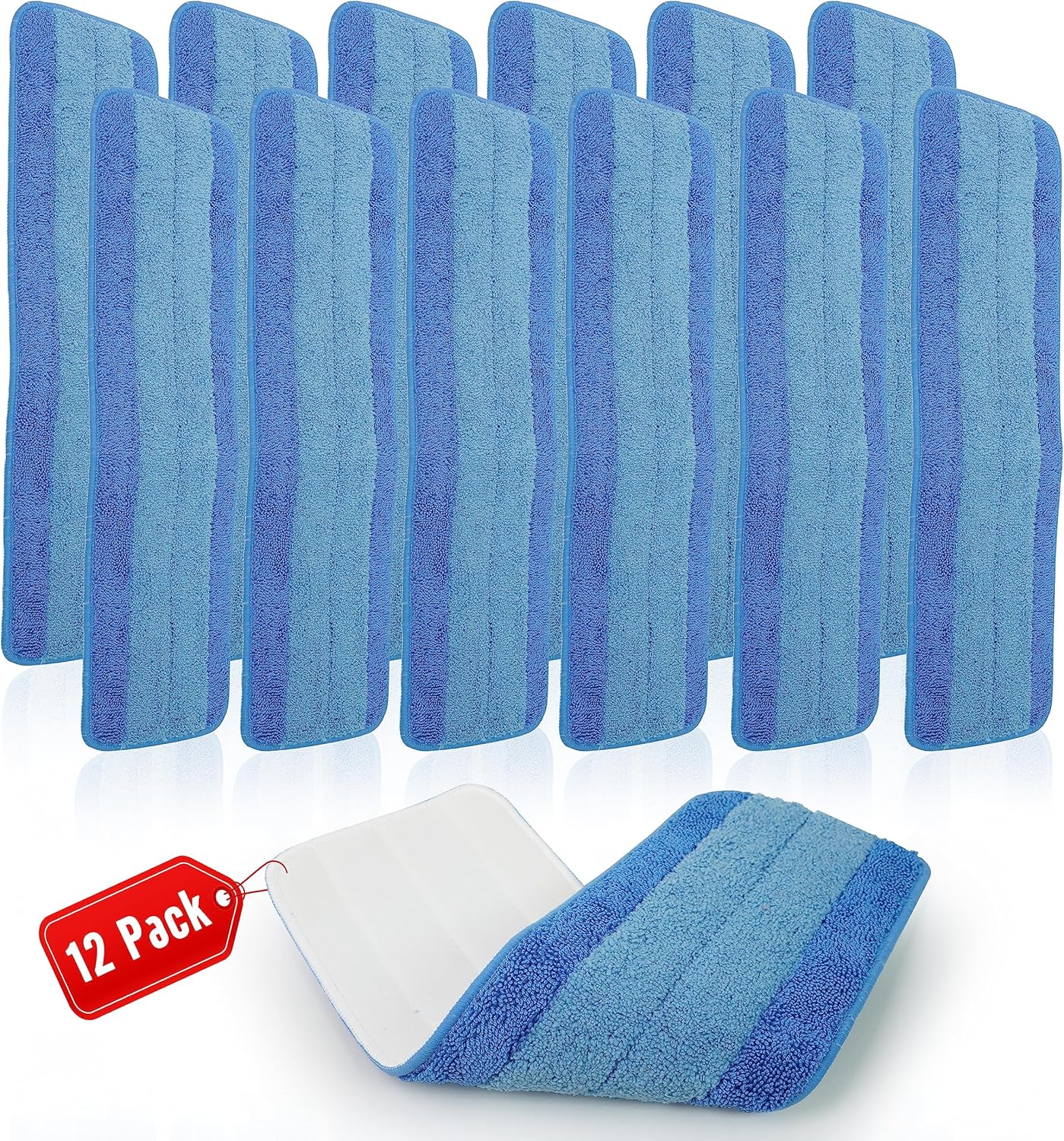 12Pcs 18 inch Microfiber Mop Pads Replacement For Bona Mop