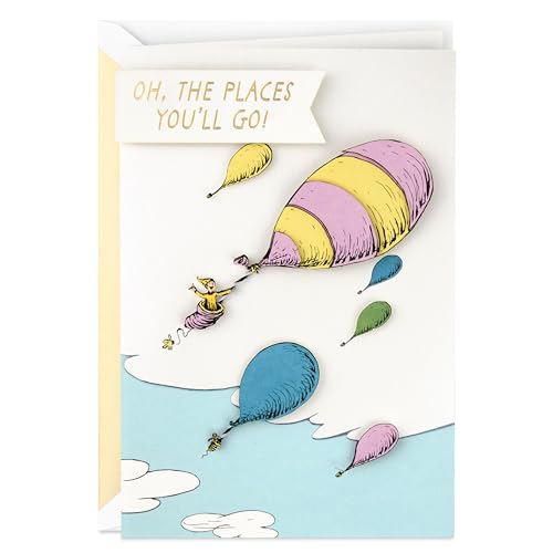 Hallmark Dr. Seuss Congratulations Card or Graduation Card (Oh, the Places You