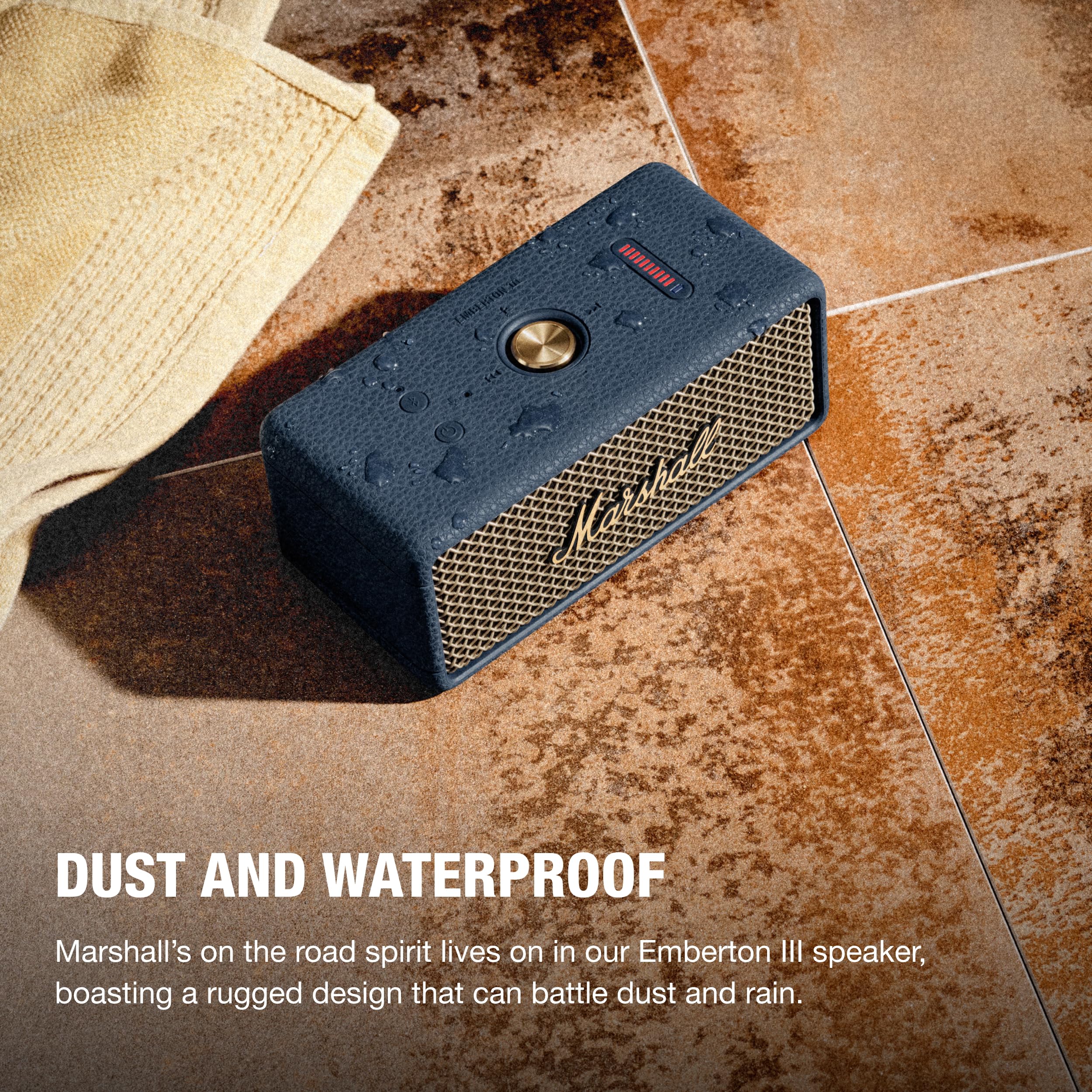 Marshall Emberton III Bluetooth Speaker - Midnight Blue | Design