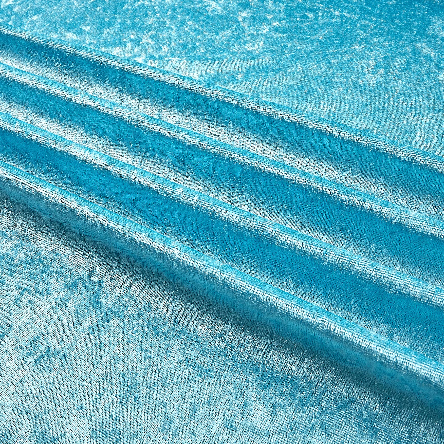 Stretch Panne Velvet Velour Turquoise, Fabric by the Yard