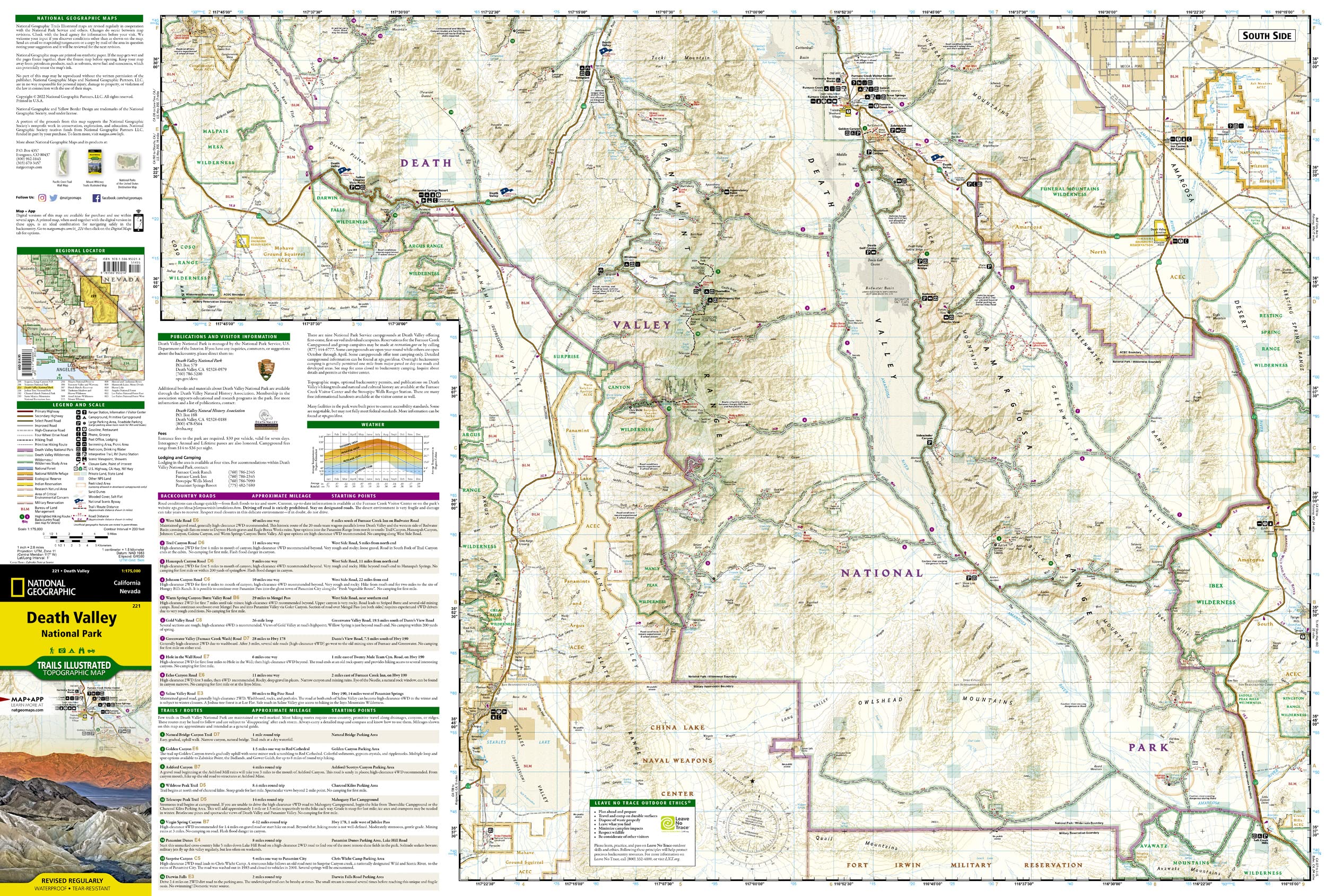 Death Valley National Park Map (National Geographic Trails Illustrated Map, 221) - Image 4