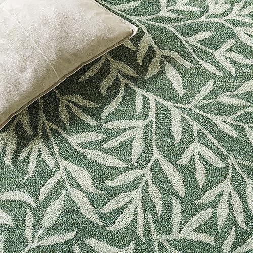 Miniatura 5 de Safavieh Jardin Collection JAR753Y - Alfombra de lana contemporánea hecha a mano para entrada vestíbulo sala de estar dormitorio cocina 2 pies 3