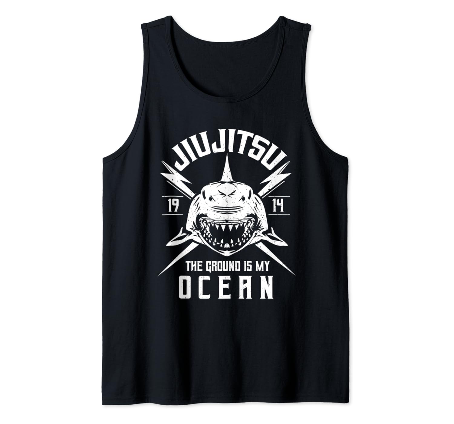 Ground is my Ocean -Shark Brazilian Jiu-Jitsu, MMA, BJJ Tank Top