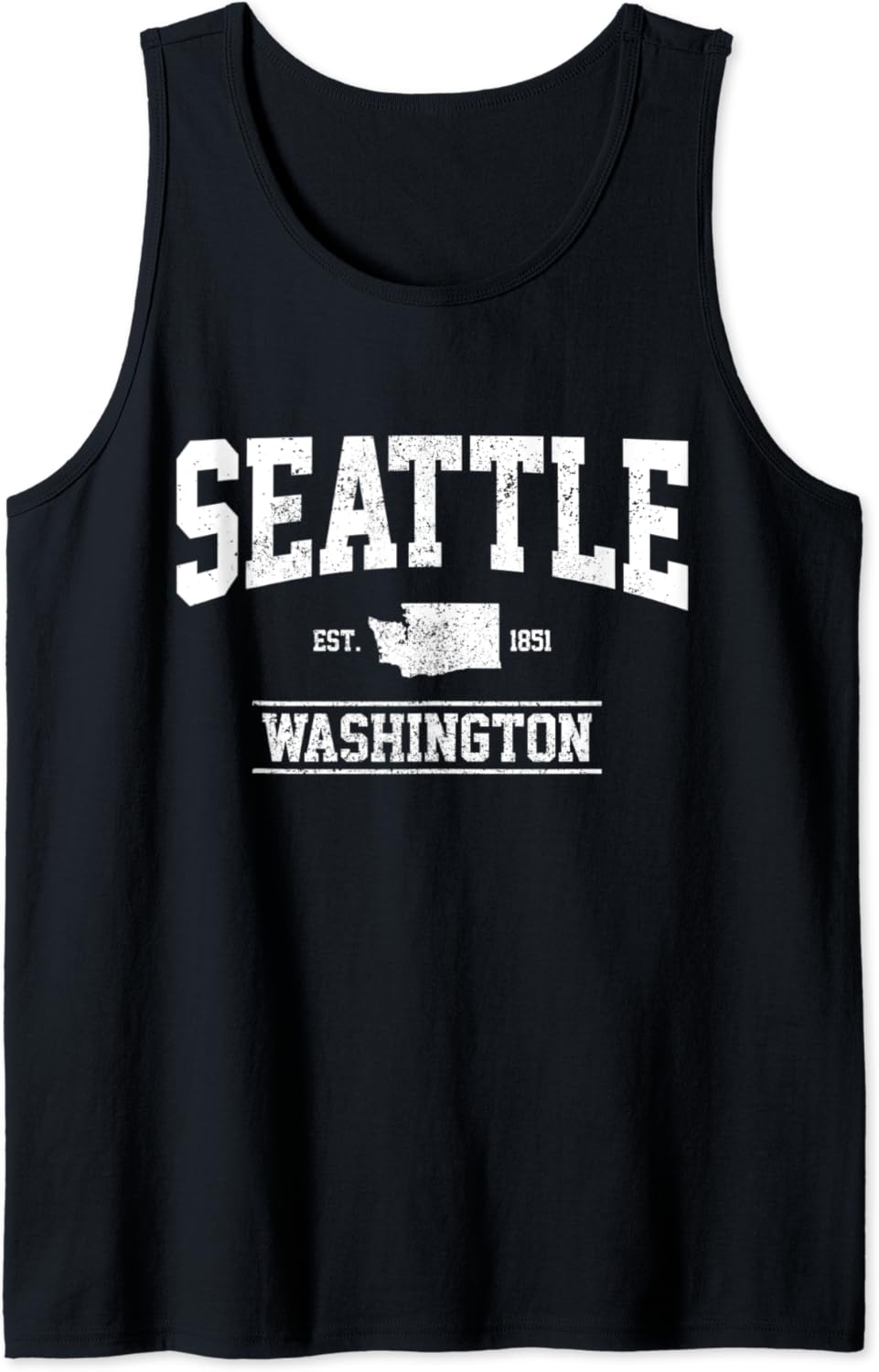 Seattle Washington Est. 1851 State Map Souvenir Gift Tank