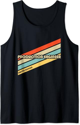 Retro Vintage Production Engineer Limited Edition Job Title Tank Top