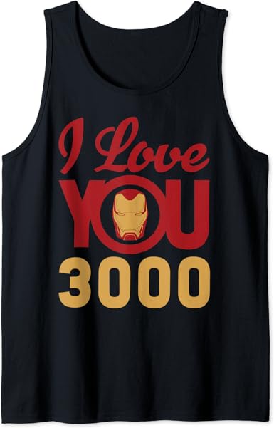 Amazon Com Marvel Avengers Endgame Iron Man I Love You 3000 Helmet Logo Tank Top Clothing