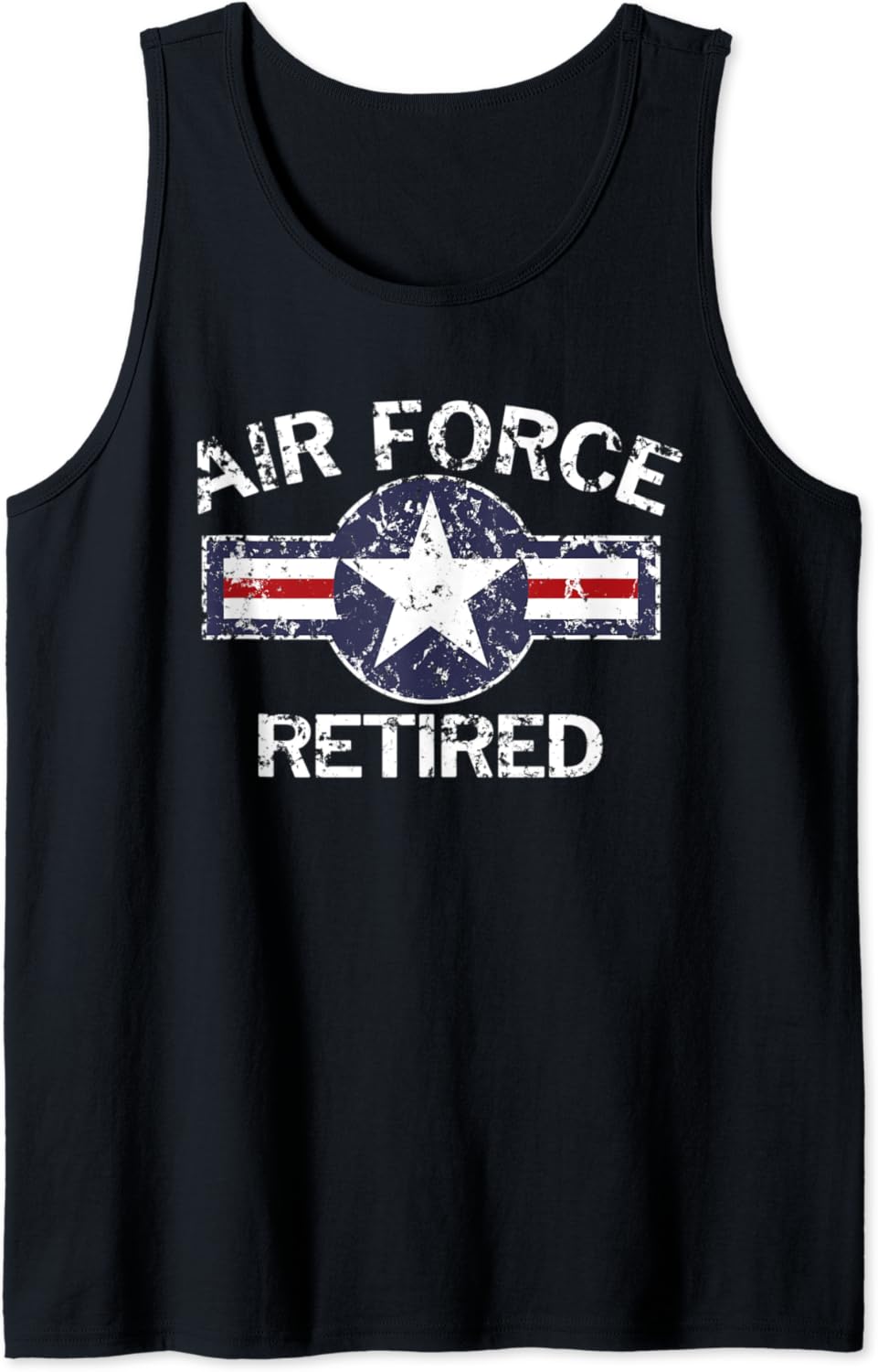 Amazon.com: Air Force Retired with Vintage Roundel Grunge T-Shirt Tank