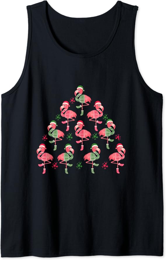 Amazon.com: Flamingo Sweater Christmas Tree Funny Gift Tank Top: Clothing