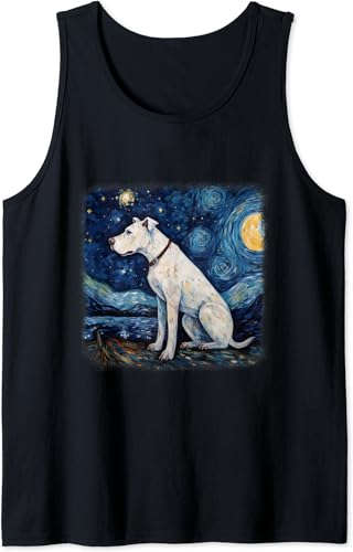 Van gogh Dogo Argentino in starry night Tank Top