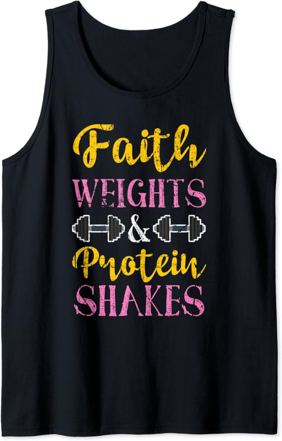 Faith Weights And Protein Shakes Workout Gifts