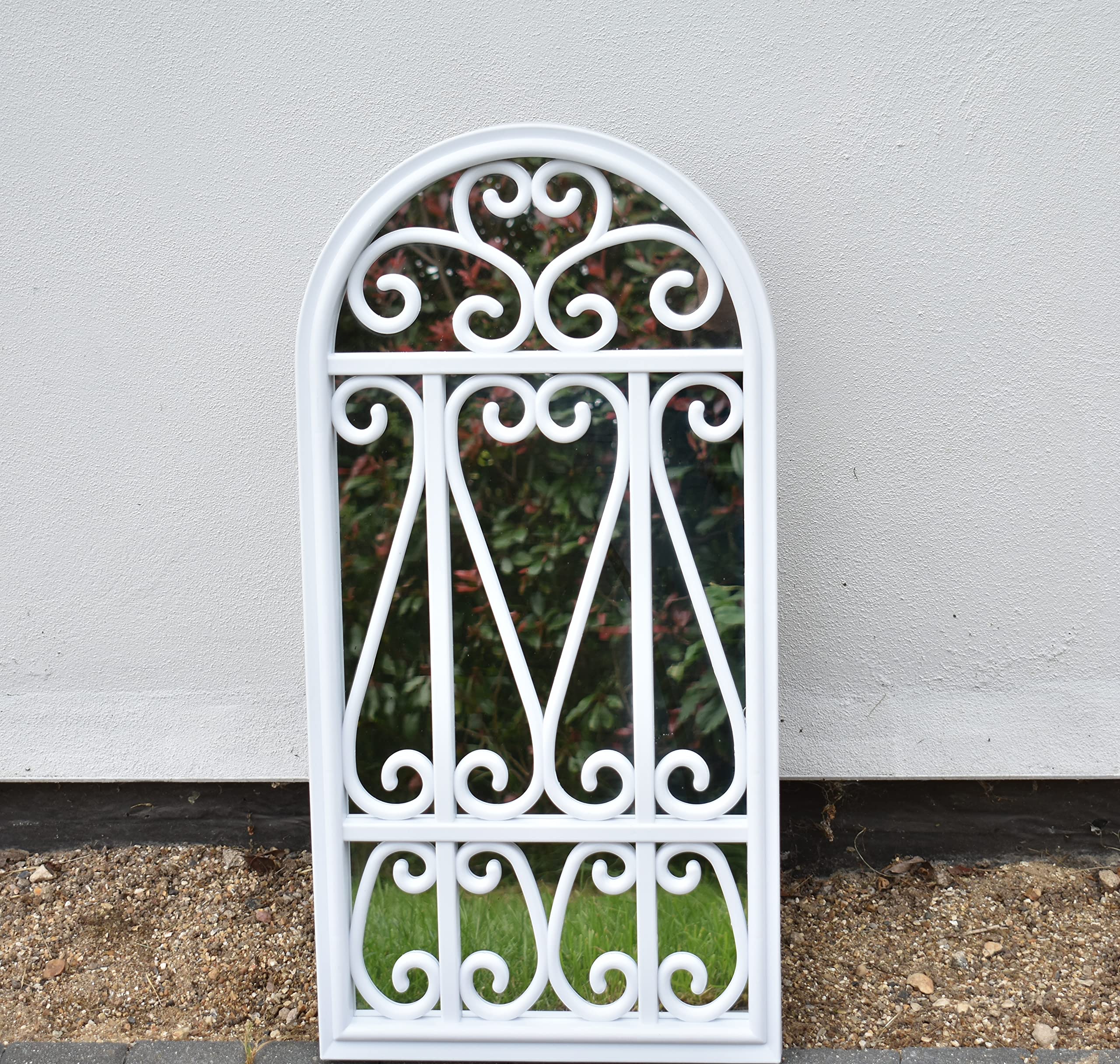 DEENZ Vicenza Wall Mirror White Window Style Wall Mirror Stylish Decor Mirror 71X35Cm