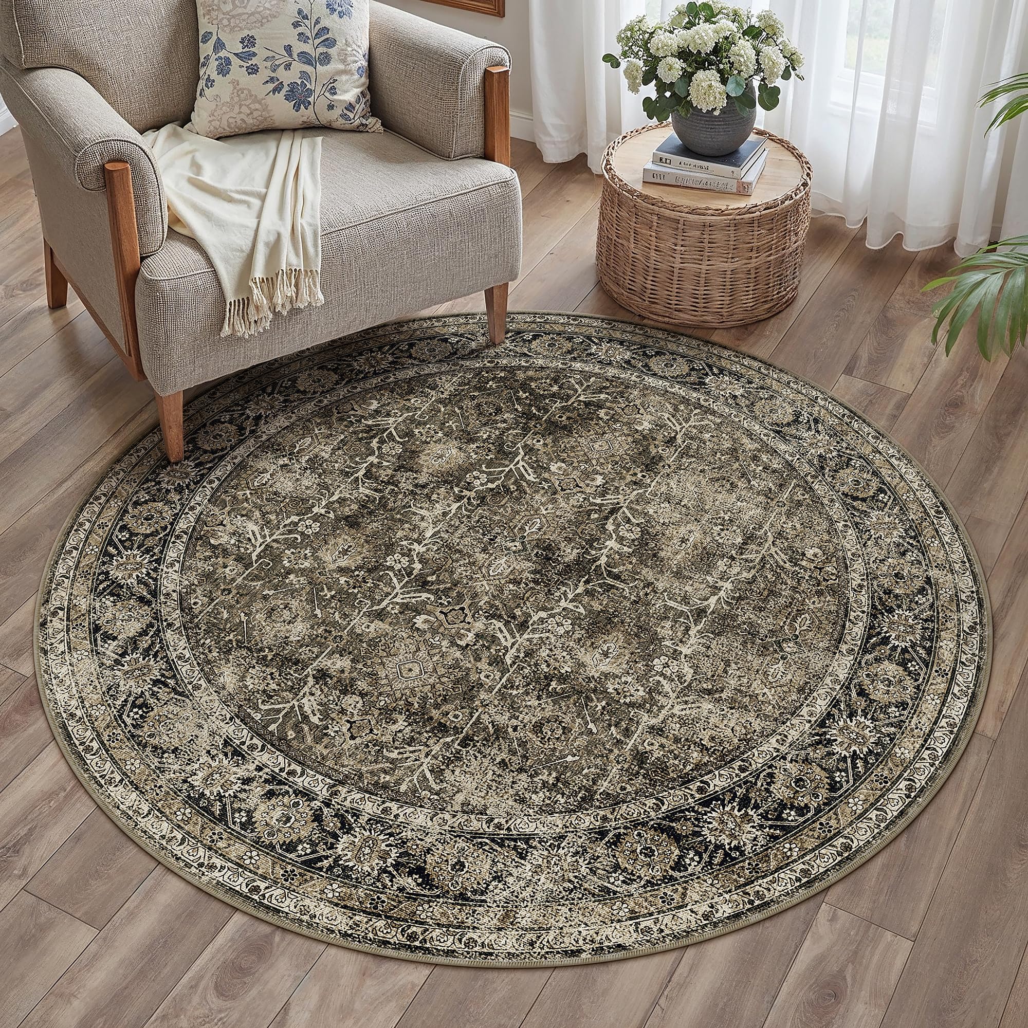 Tapis Lavable PureCozy | Poils Bas 5mm | Antidérapant | 60x90cm | Gris | Pour Cuisine, Salon, Chambre, Entrée