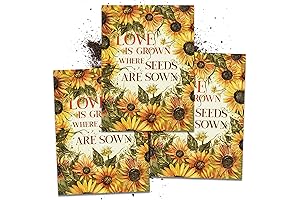 20 Seed Needs Sunflower Seed Packets, Wedding Favor Ready!