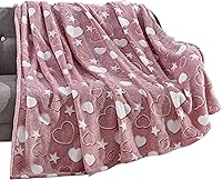 Vista 14 de Elegant Comfort Manta ligera que brilla en la oscuridad, ultrasuave, mullida y acogedora, manta luminosa decorativa para todas las estaciones, Todas