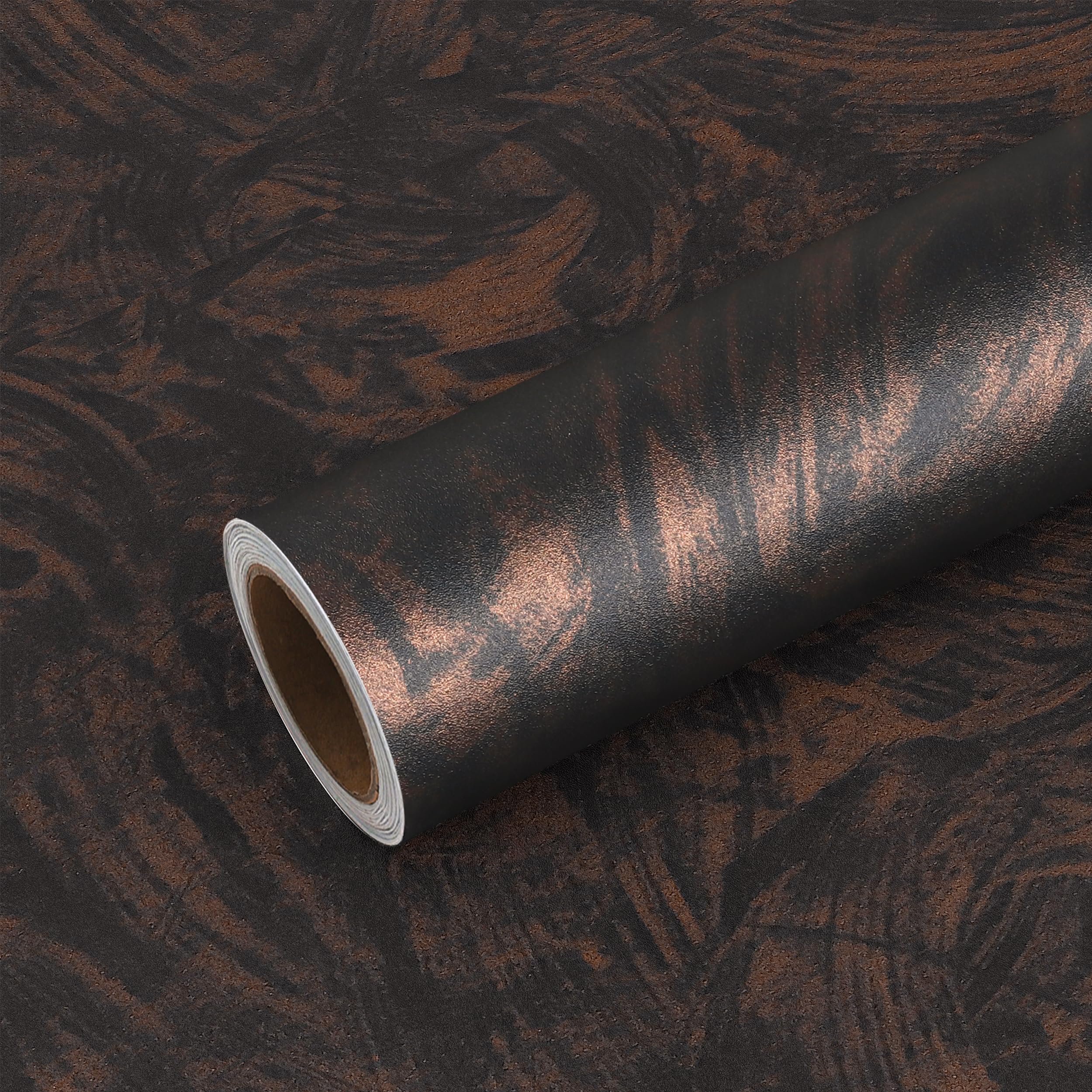 Papier peint béton noir bronze VEELIKE 40x900cm pour mur de chambre