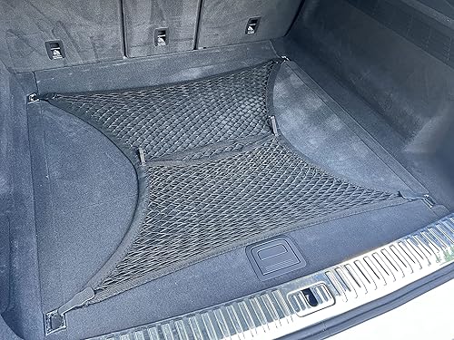 Miniatura 5 de Red de carga de malla elástica para maletero para Audi Q8 2019-2025 – Organizadores de maletero premium y almacenamiento – Red de equipaje para