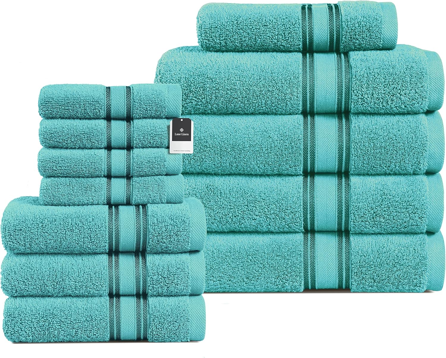 LANE LINEN Luxury Bath Towels Set 12 Piece Set, 100 Cotton Bathroom Towels, Zero