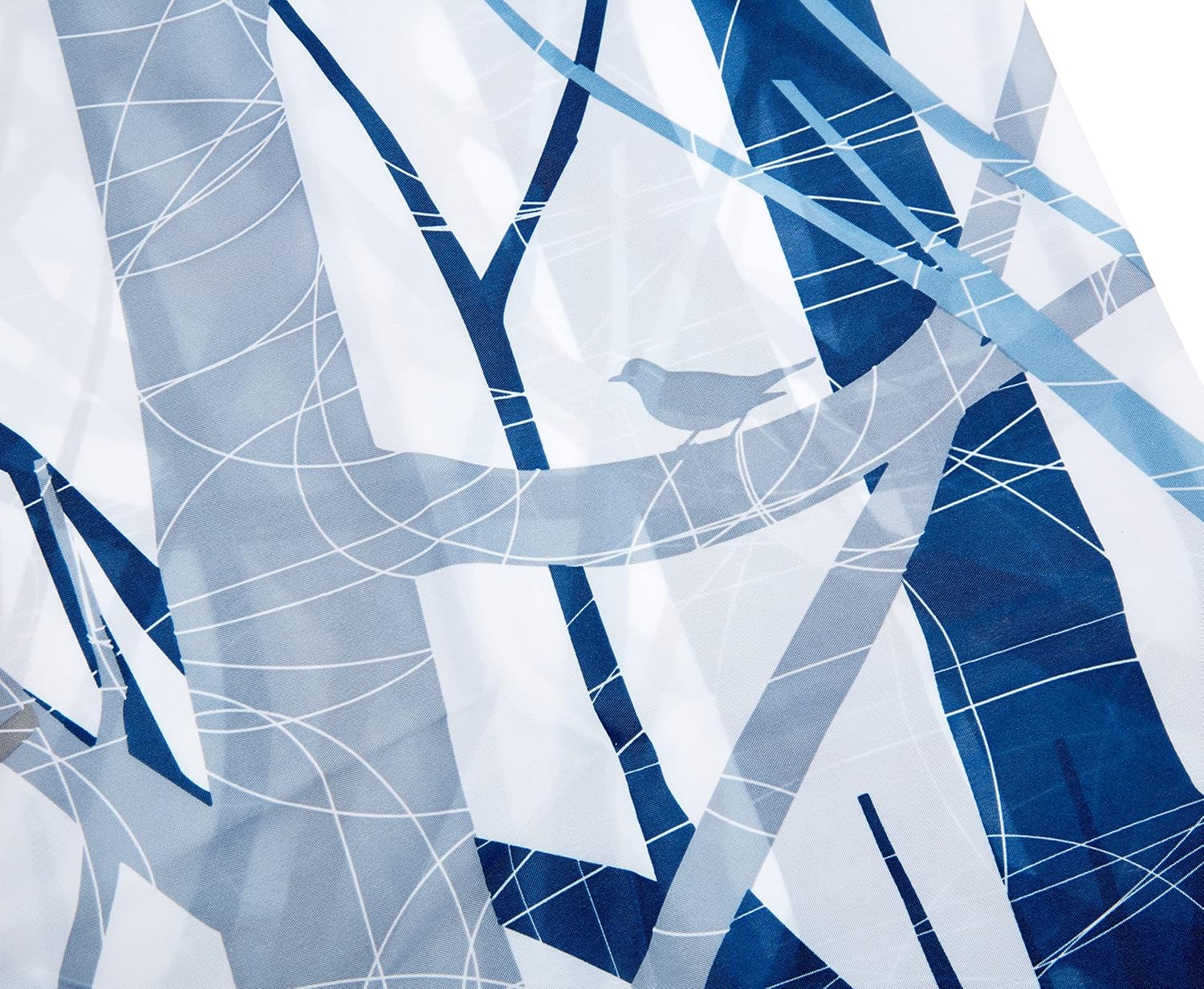 72" x 72" Blue and Gray Forest Fabric Shower Curtain