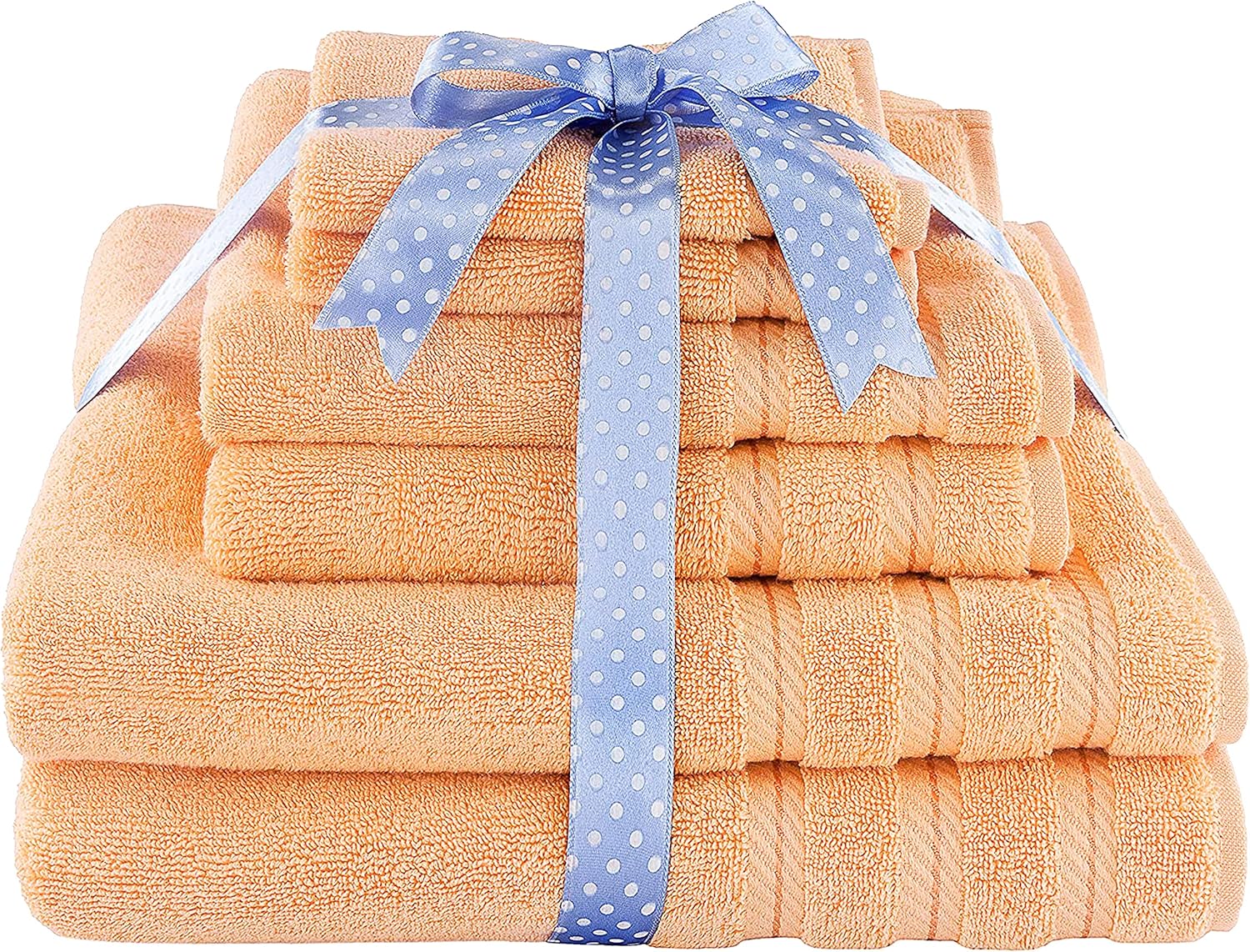 American Soft Linen Towel Set 2 Bath Towels 2 Hand Towels 2 Washcloths Super Soft Absorbent 100% Turkish Cotton Towels for Bathroom and Kitchen Shower Towel Malibu Peach: Home & Kitchen