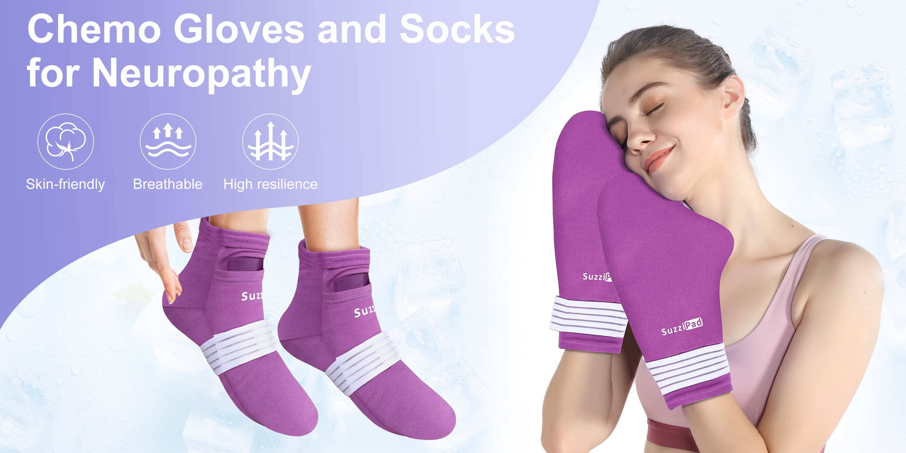 Amazon.com: SuzziPad Foot Ice Pack Cold Socks & Gloves for
