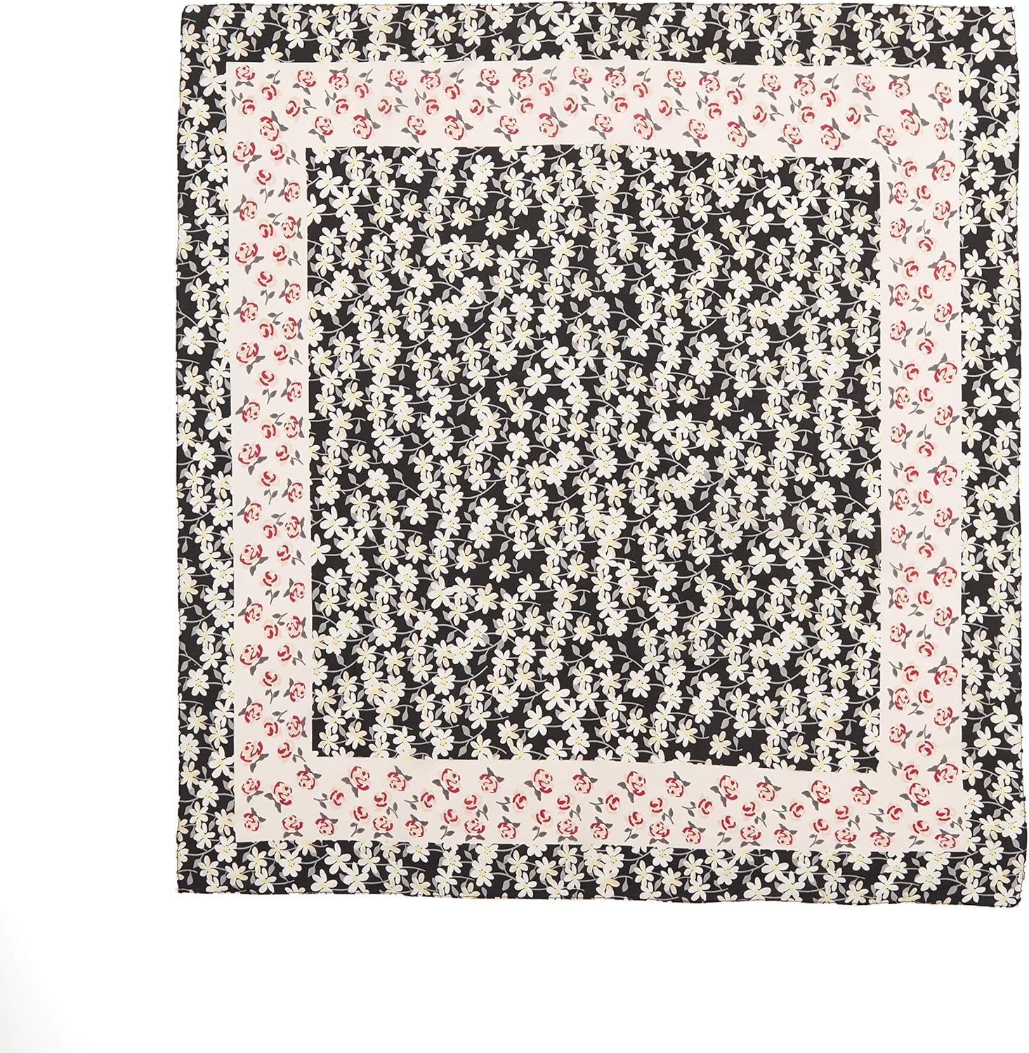 Women's Boho Satin Head Scarf, Silk Feeling Square Mulberry Tropical Hair Neck Scarves Wraps Fashion Bandana