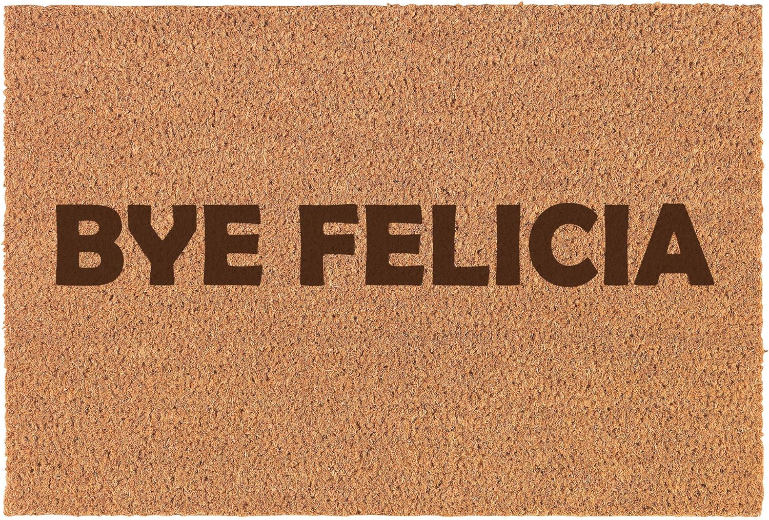 Daylor Bye Felicia Doormat Brown Natural Coir Rectangular Front Entry Non Slip Door Mat (18 in. x 30 in.)