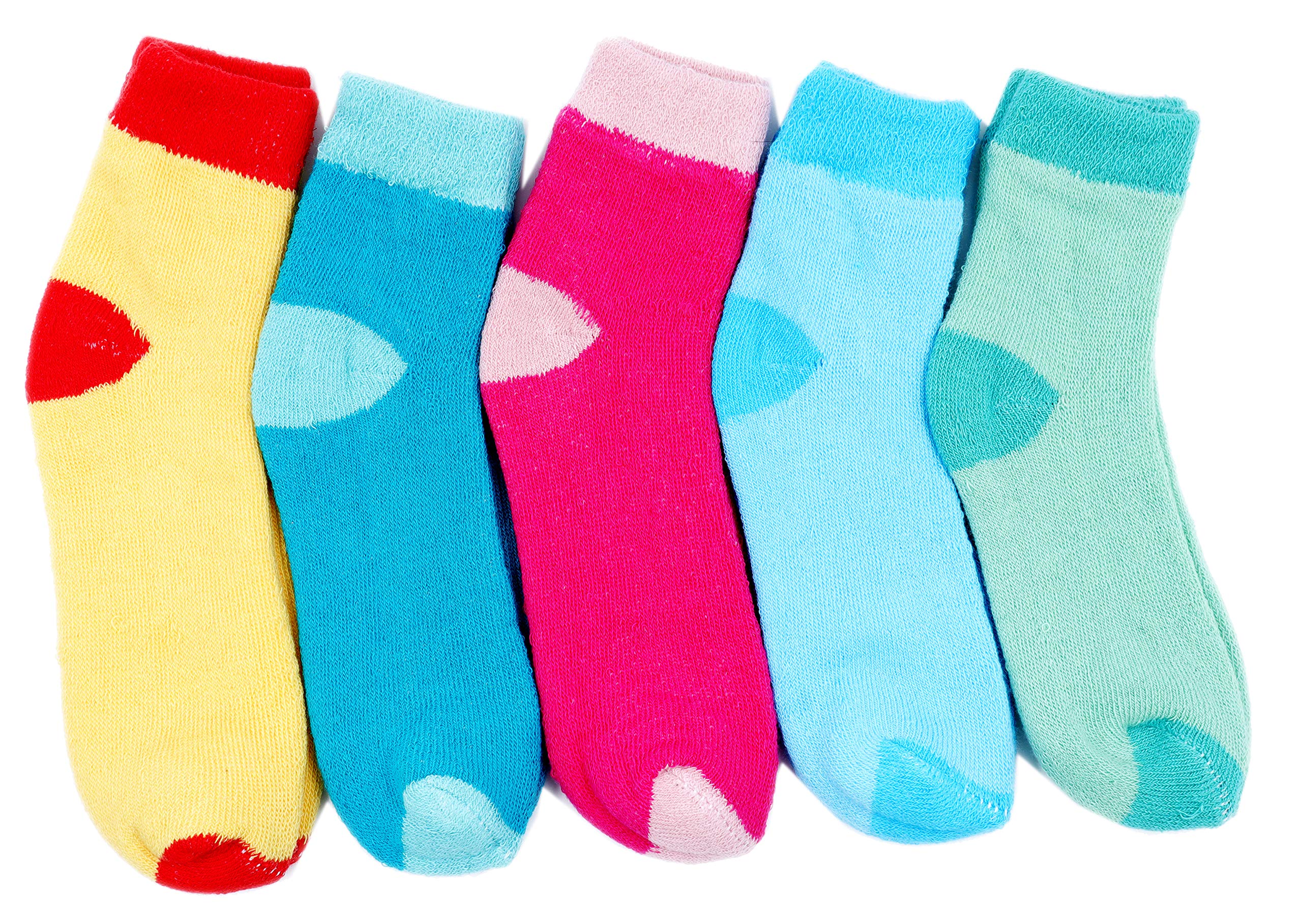 Baby Boys and Girls Cotton Ankle Terry Soft Cushion Socks (Pack of 5 Pairs)(0-8 Years)