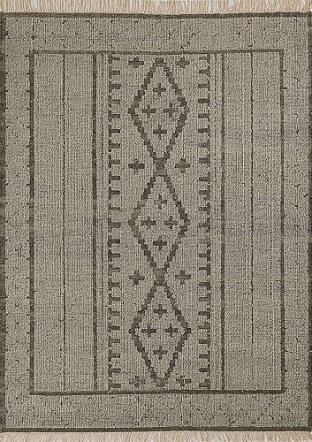 Momeni Bristol - Alfombra tradicional tejida a mano de lana y algodón para interiores, natural, 5 x 8 pies