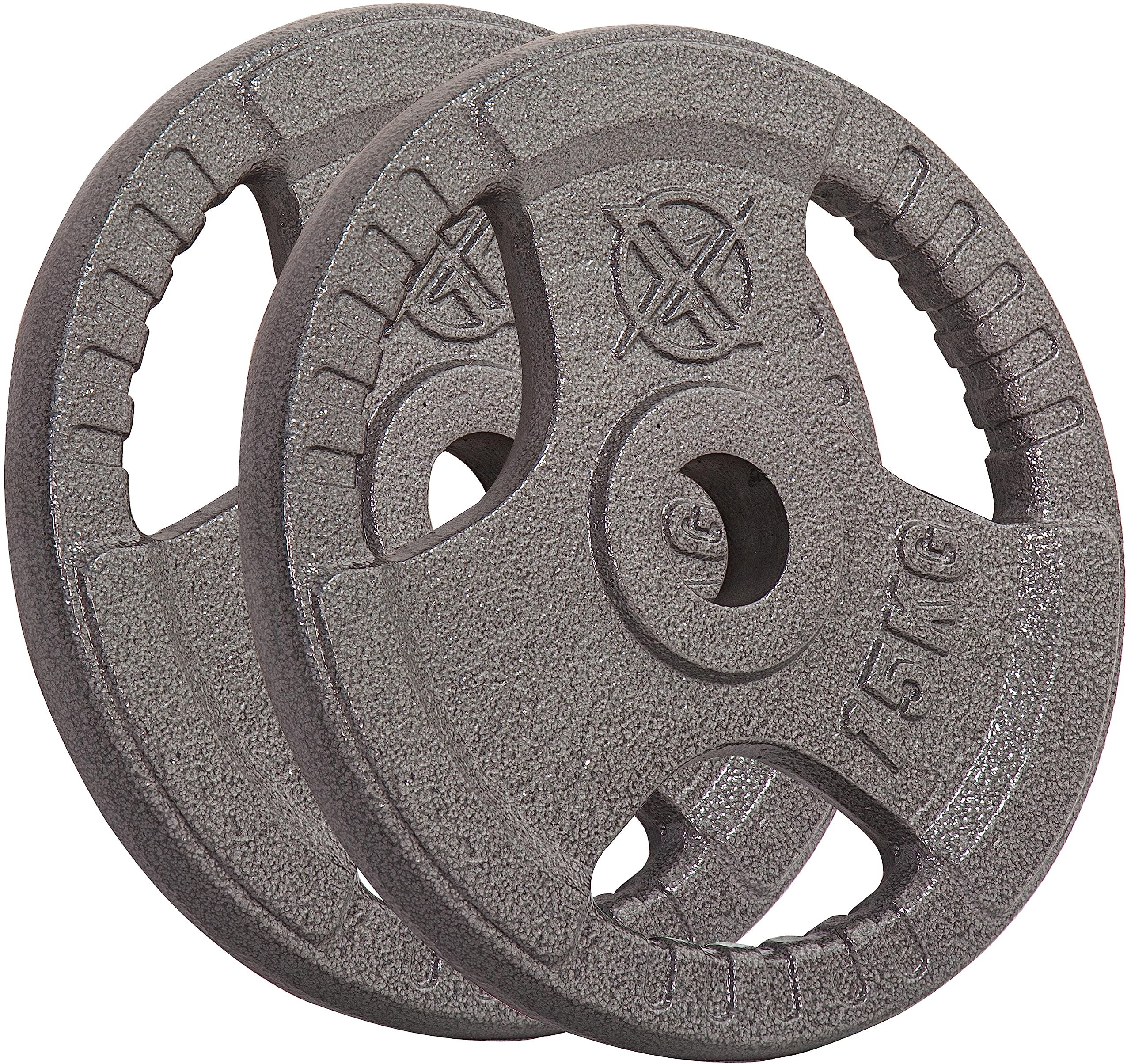 RIP X Pair of Tri Grip 2" Olympic Weight Plates in Cast Iron - 15kg