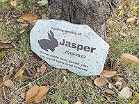 Vista 11 de Zatanmulo Piedra conmemorativa personalizada para mascotas, piedra conmemorativa de jardín personalizada, lápida de perro, lápida de gato, placa