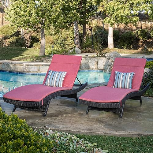 Christopher Knight Home Salem Outdoor Wicker Adjustable Chaise Lounges with