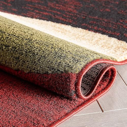 Miniatura 6 de Well Woven Dulcet Bingo - Alfombra geométrica moderna roja de 5'3" x 7'3"