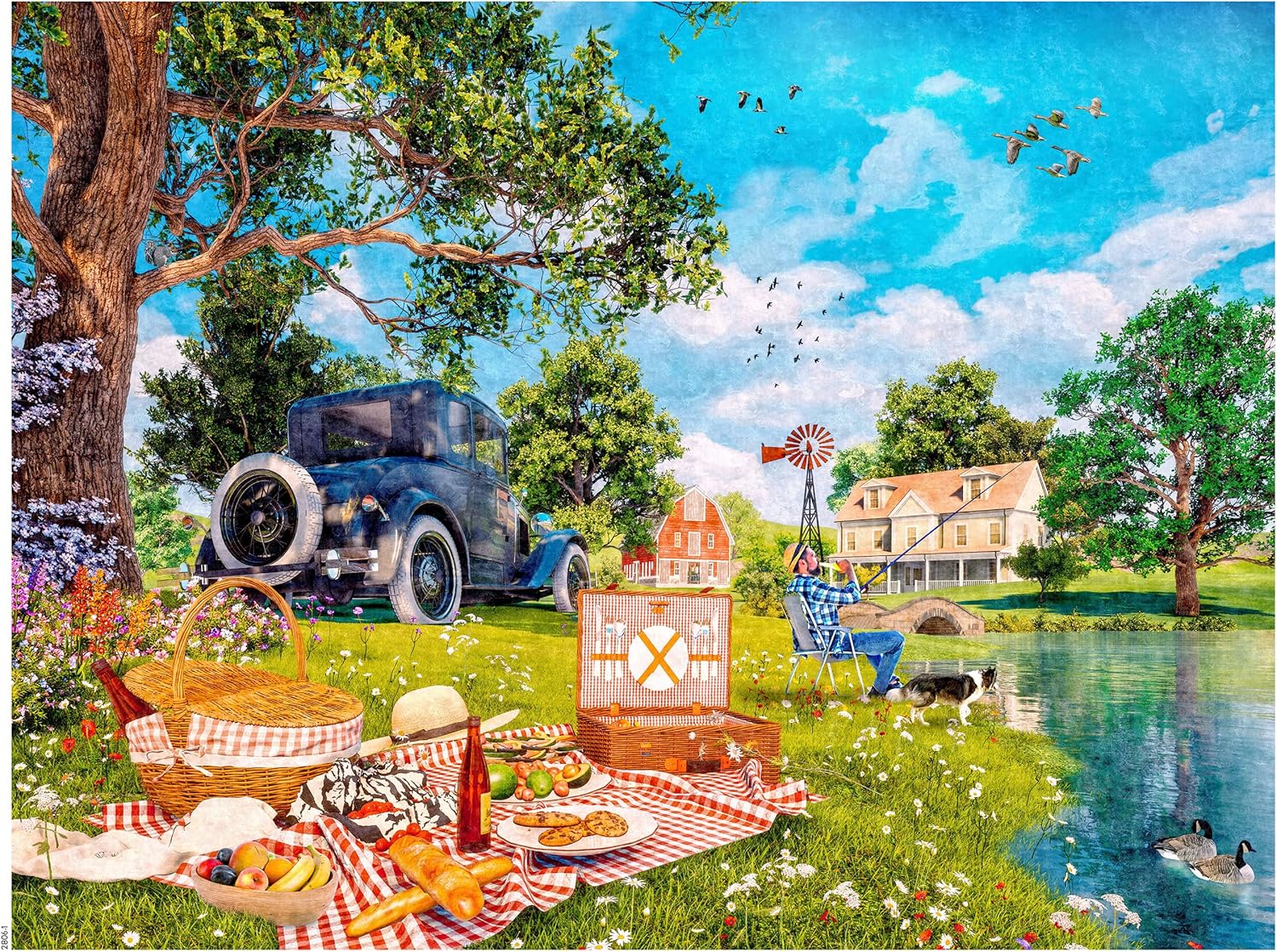 Ceaco Dominic Davison Country Picnic 750 Piece Jigsaw