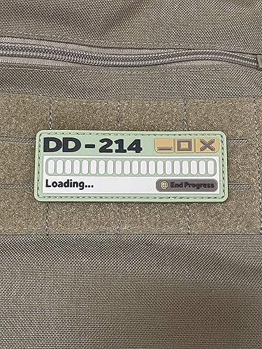 Miniatura 3 de DD 214 - Barra de progreso - Parche de PVC con respaldo de gancho (desierto árido)