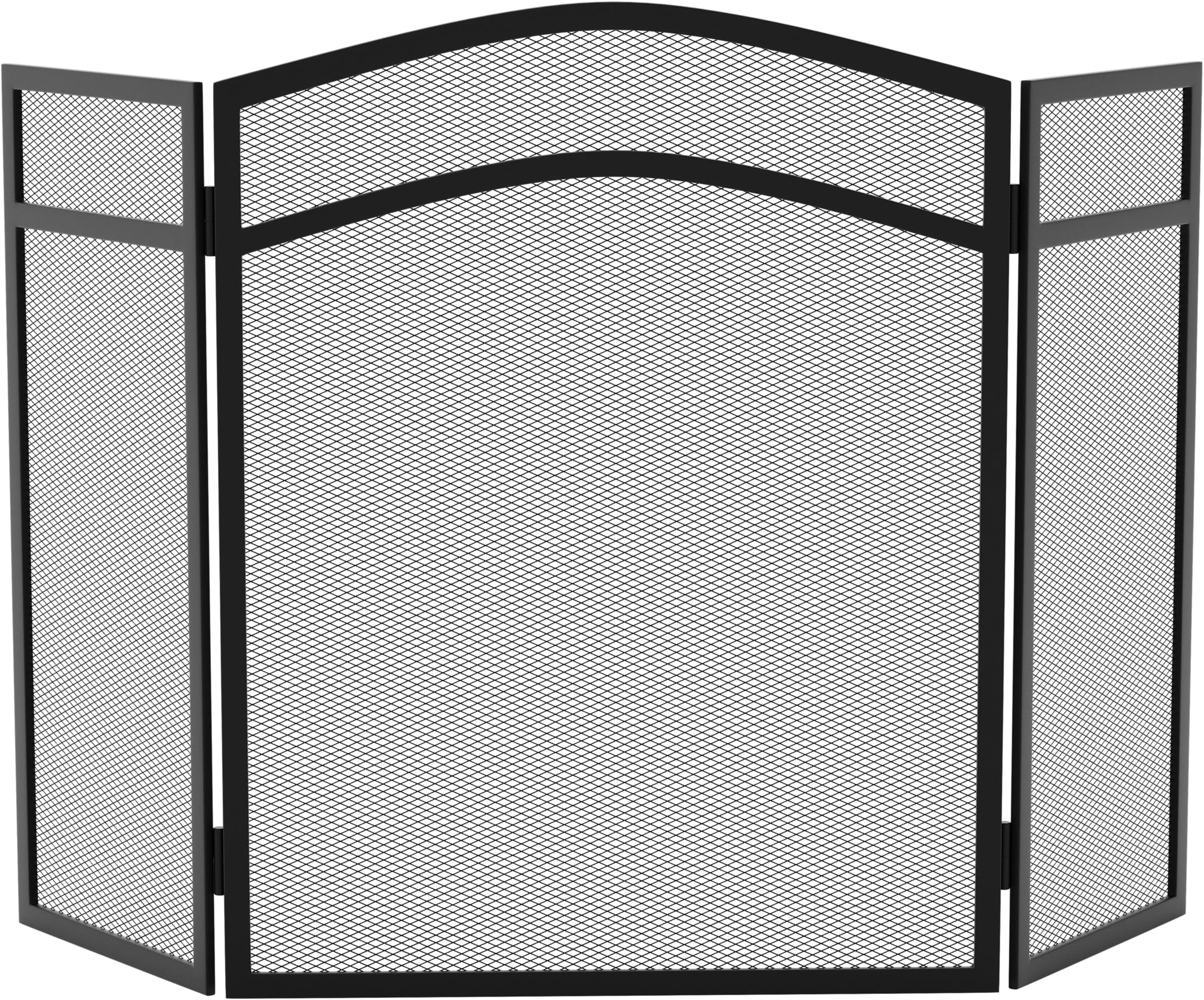 FIRE VIDA Milton Fire Screen Spark Guard Arched, Black