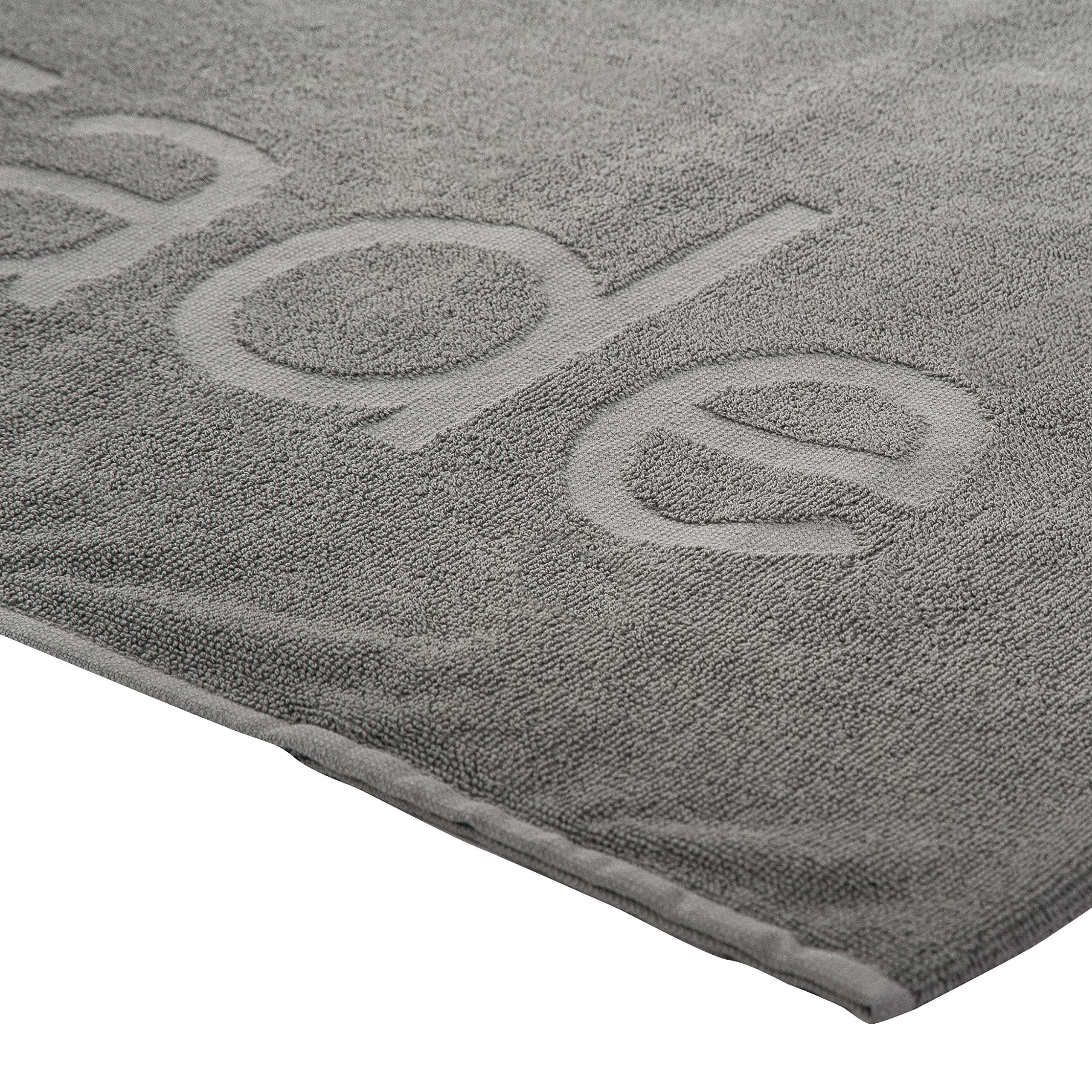 Sporthandtuch Fitness Handtuch mit Fixierung 120x50cm Gym aus 100% Baumwolle anthrazit XL