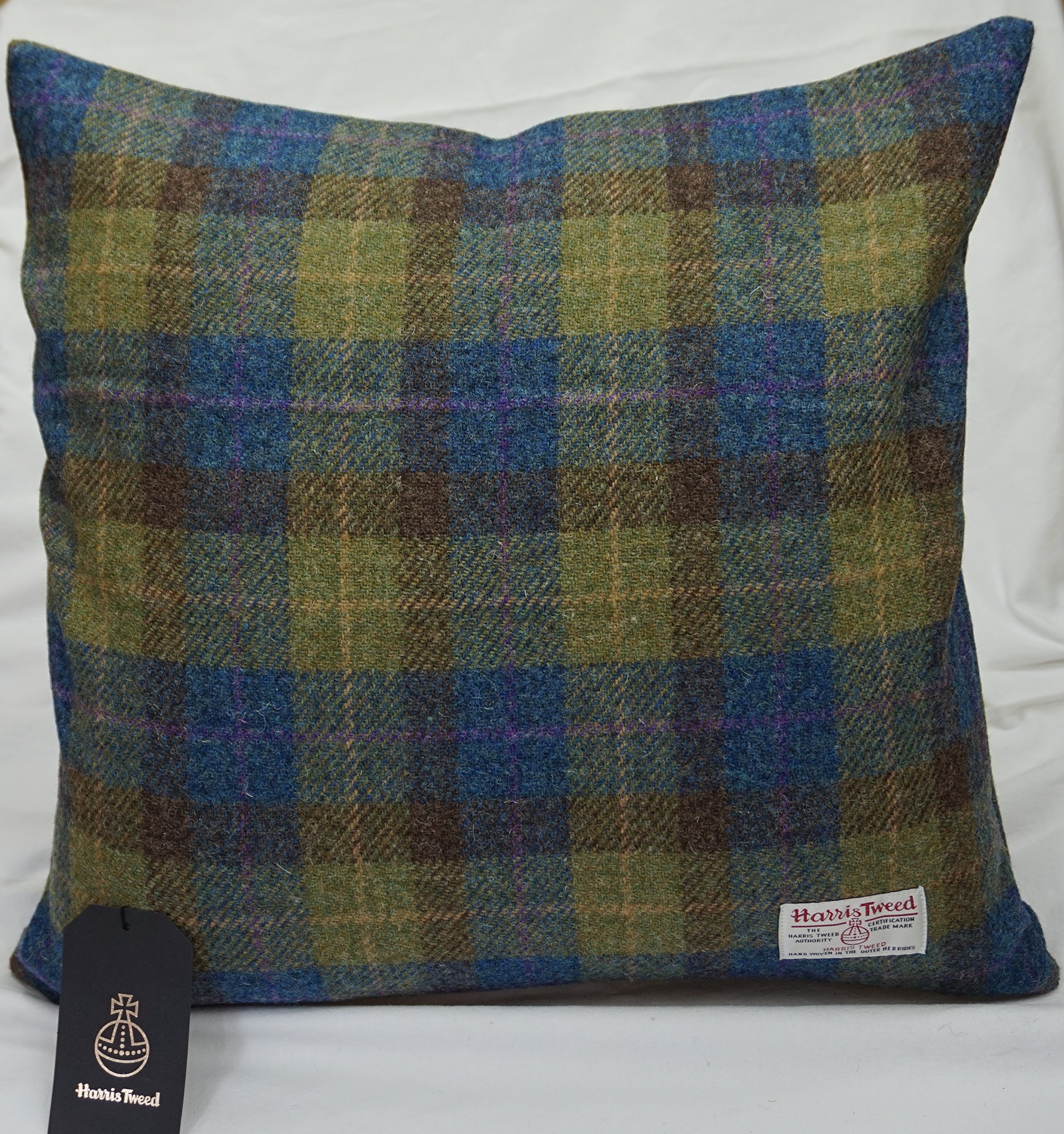 Harris Tweed Cushion Cover. Handmade. 18in x 18in ref.cc243/18
