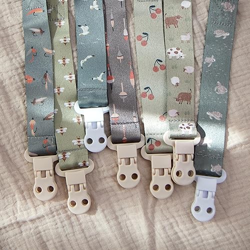 Miniatura 5 de Chupete para bebé con clip y correa, soporte unisex para niña o niño, juego de regalo de 4 unidades, ajuste universal