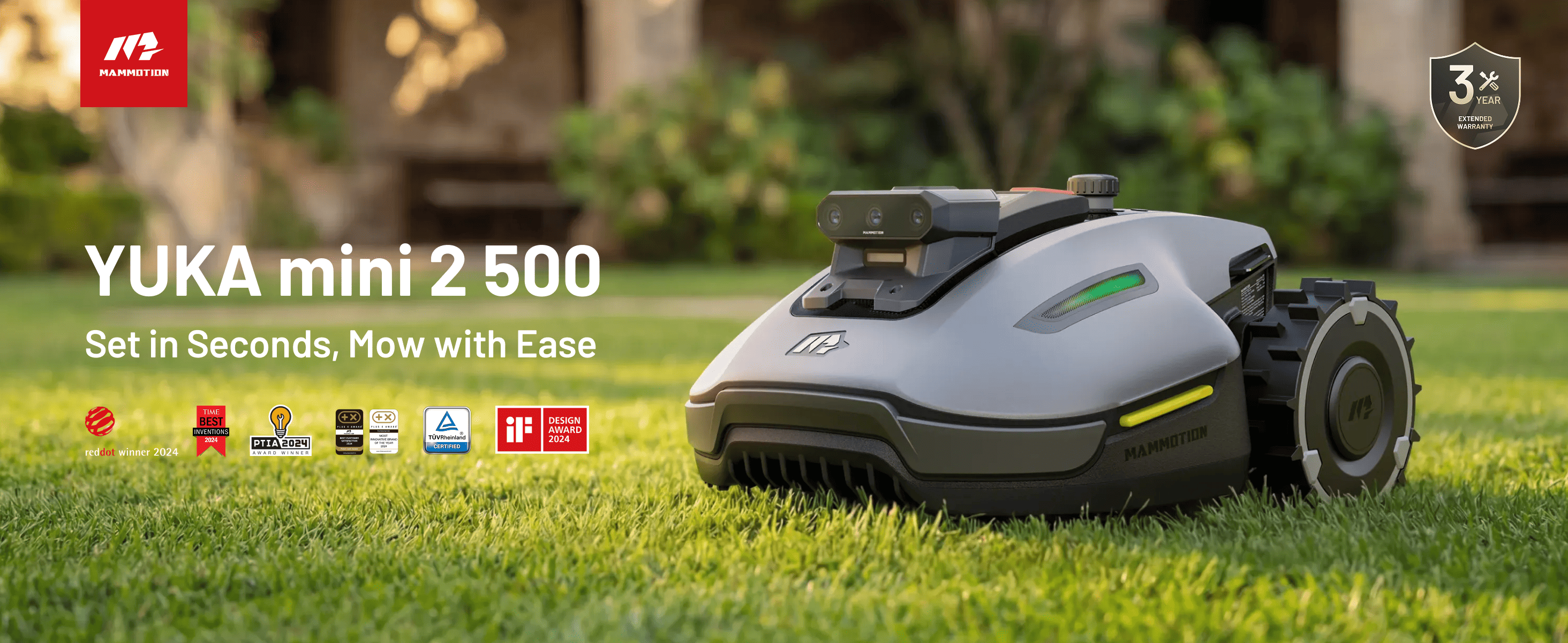 MAMMOTION YUKA mini 2 500 Robot Lawn Mower without Boundary...